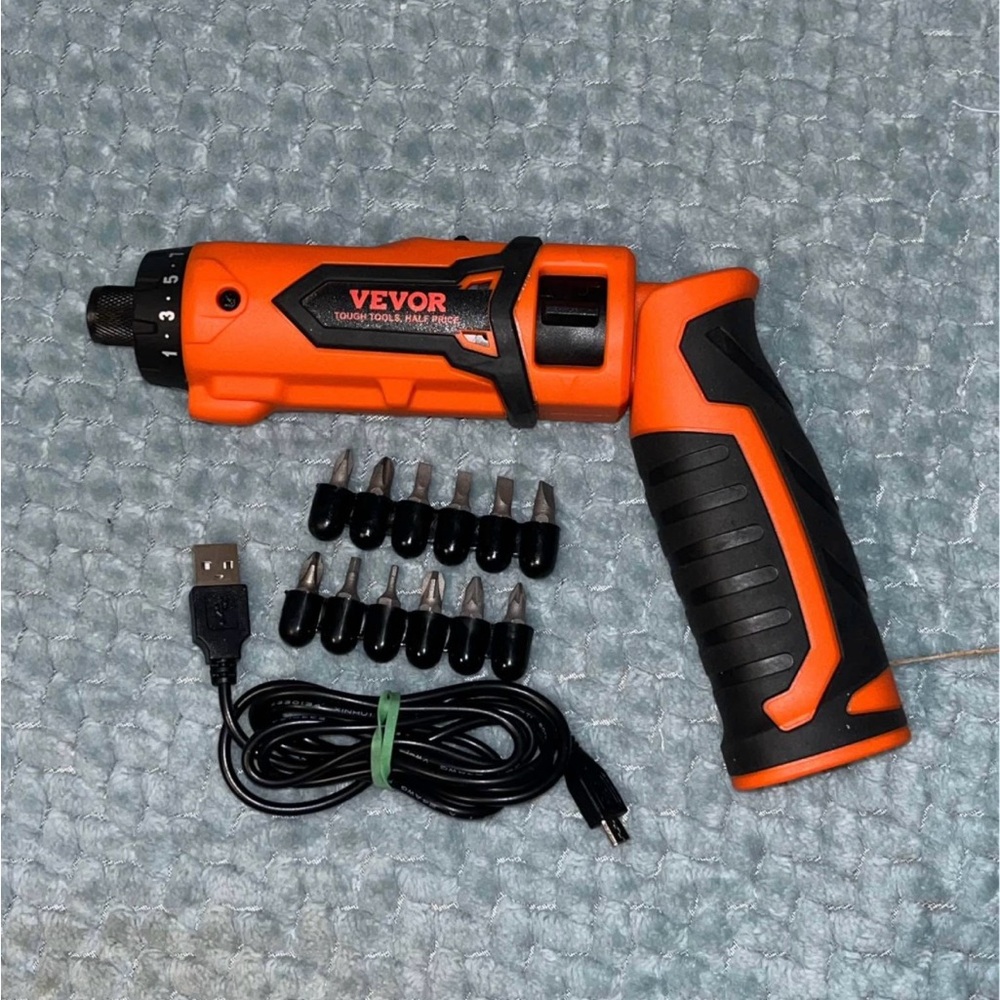 Vevor Orange Cordless Electric Screwdriver
